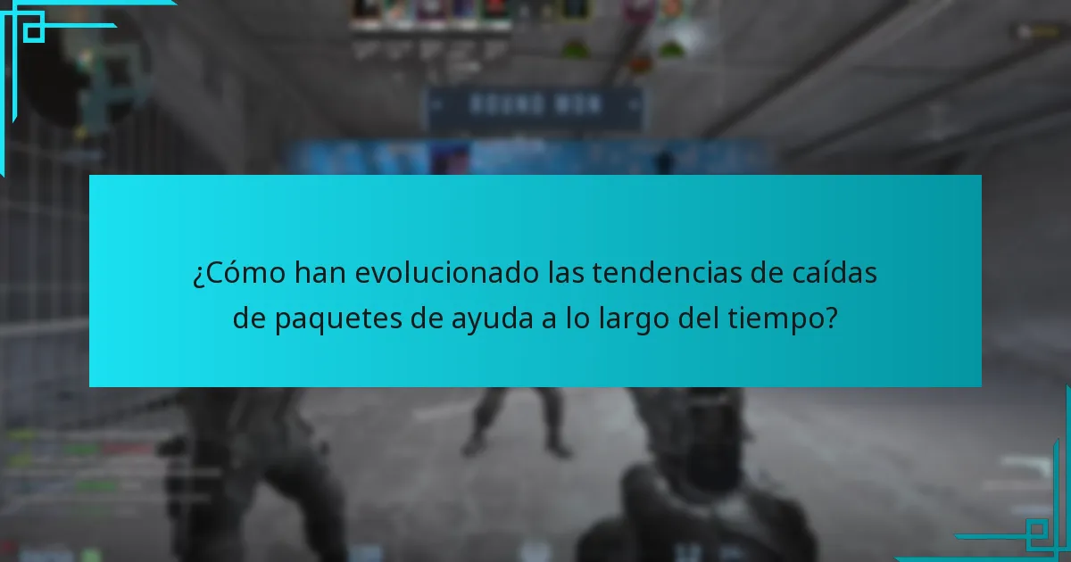 ¿Cómo han evolucionado las tendencias de caídas de paquetes de ayuda a lo largo del tiempo?