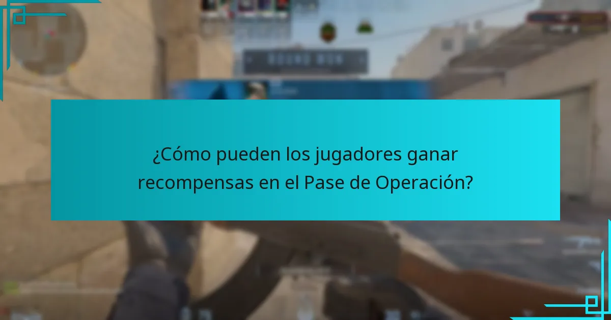 ¿Cómo pueden los jugadores ganar recompensas en el Pase de Operación?