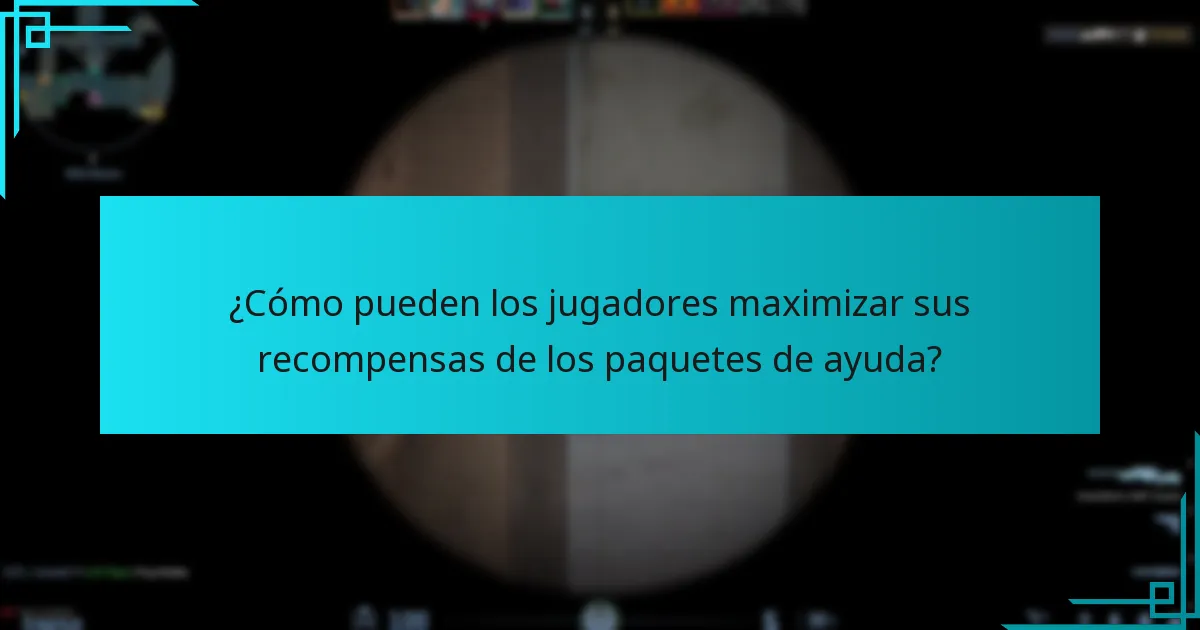 ¿Qué recompensas pueden recibir los jugadores de las caídas de paquetes de ayuda?