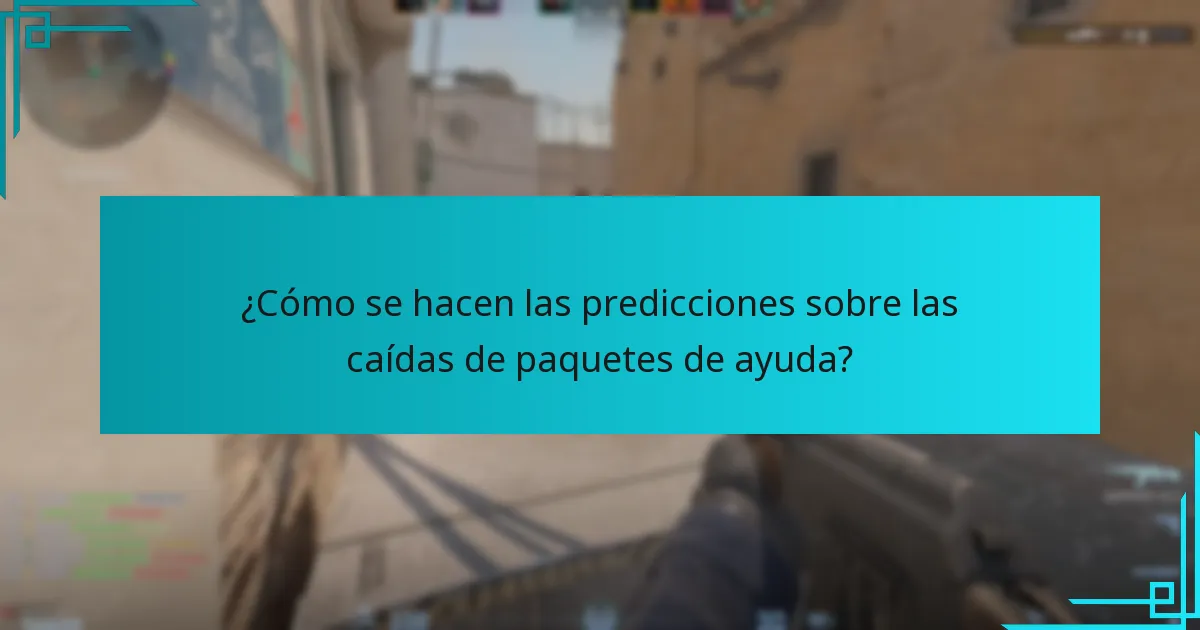 ¿Cómo se hacen las predicciones sobre las caídas de paquetes de ayuda?