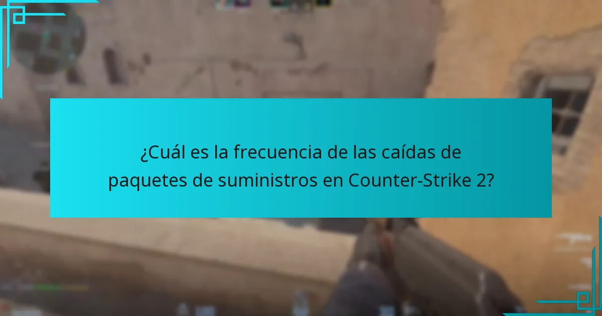 ¿Cómo se compara la frecuencia de las caídas de paquetes de suministros con otros juegos?