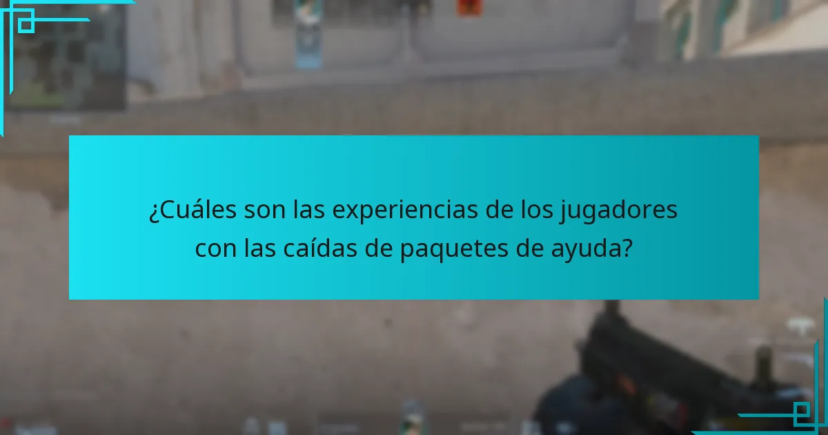 ¿Qué datos estadísticos están disponibles sobre las caídas de paquetes de ayuda?