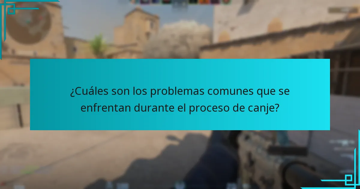 ¿Cuáles son los problemas comunes que se enfrentan durante el proceso de canje?