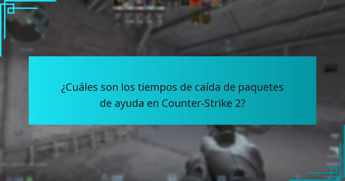 ¿Cómo se comparan los tiempos de caída de paquetes de ayuda con títulos anteriores de Counter-Strike?