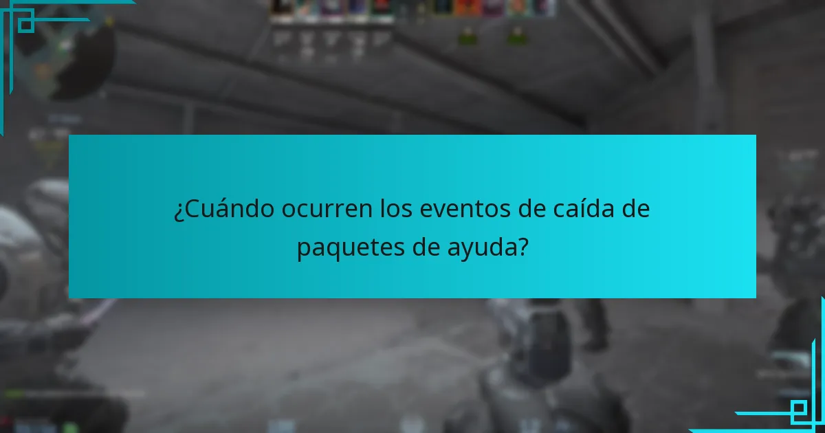 ¿Cuándo ocurren los eventos de caída de paquetes de ayuda?
