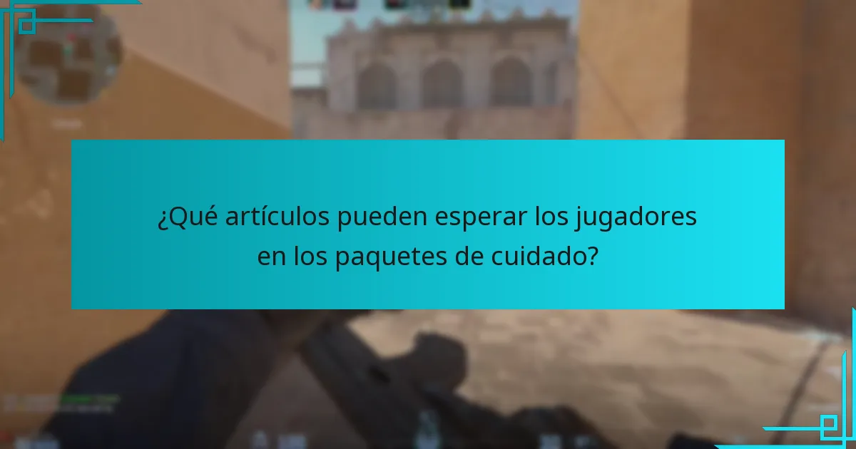 ¿Qué artículos pueden esperar los jugadores en los paquetes de cuidado?
