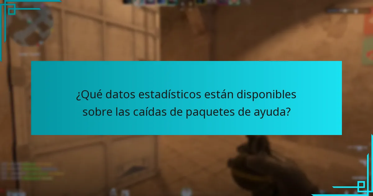 ¿Qué datos estadísticos están disponibles sobre las caídas de paquetes de ayuda?
