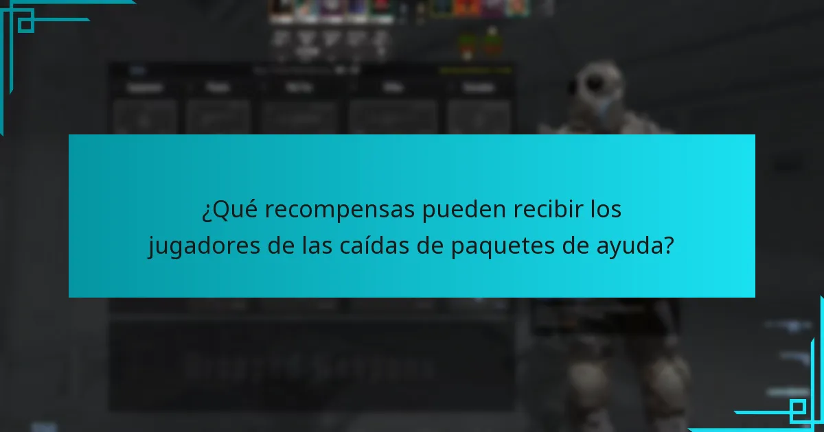 ¿Qué recompensas pueden recibir los jugadores de las caídas de paquetes de ayuda?